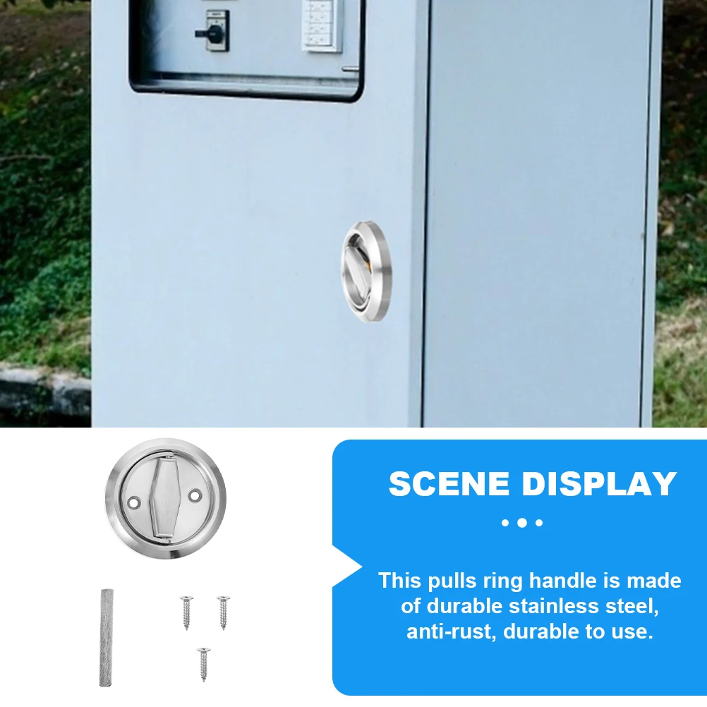 

Stainless Steel Hidden Folding H for Cabinet Drawer Wardrobe Furniture Silver Anti Rust Durable Smooth Easy