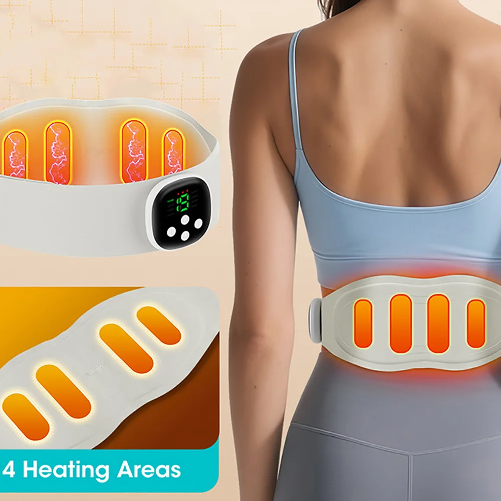 Belt Waist Toning Sculptor Vibration And Hot Compress for Belly Exercise Muscle Relax Support Electric Abdominal Massager