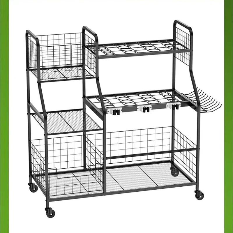 

Garden tool storage rack, garage farm tool finishing rack, shelf