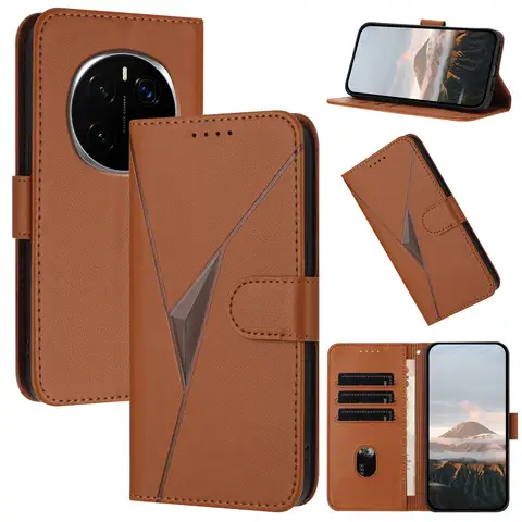 Luxury Leather Flip Wallet Phone Case for Coque Huawei Honor Magic 7 6 5 Lite 6 7 Pro Magic 7 6 Book Card Slot Phone Cover Funda