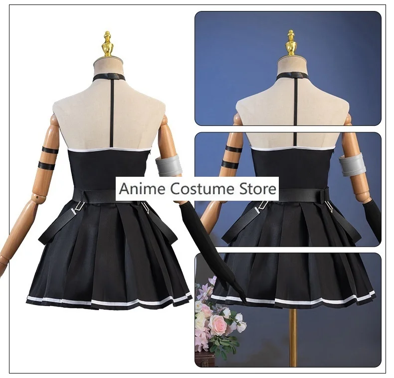 Ubel 코스프레 코스튬 애니메이션 Frieren Beyond Journey's End 여성 소녀 Frieren Fern 블랙 원피스 할로윈 카니발 파티 의상