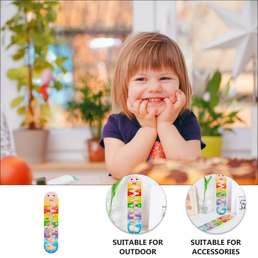 

1Pcs Rainbow Hourglass Cartoon Rain Sound Early Education Plaything Lightweight Baby Plaything Color Recognition Spatial