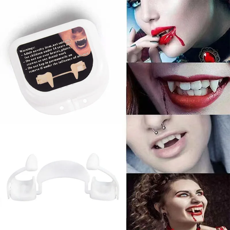 Halloween Einziehbare Reißzähne Feiertagsparty Tanzparty Requisiten Gruselige Zahnprothesen Halloween Perfekte Deko-Geschenke
