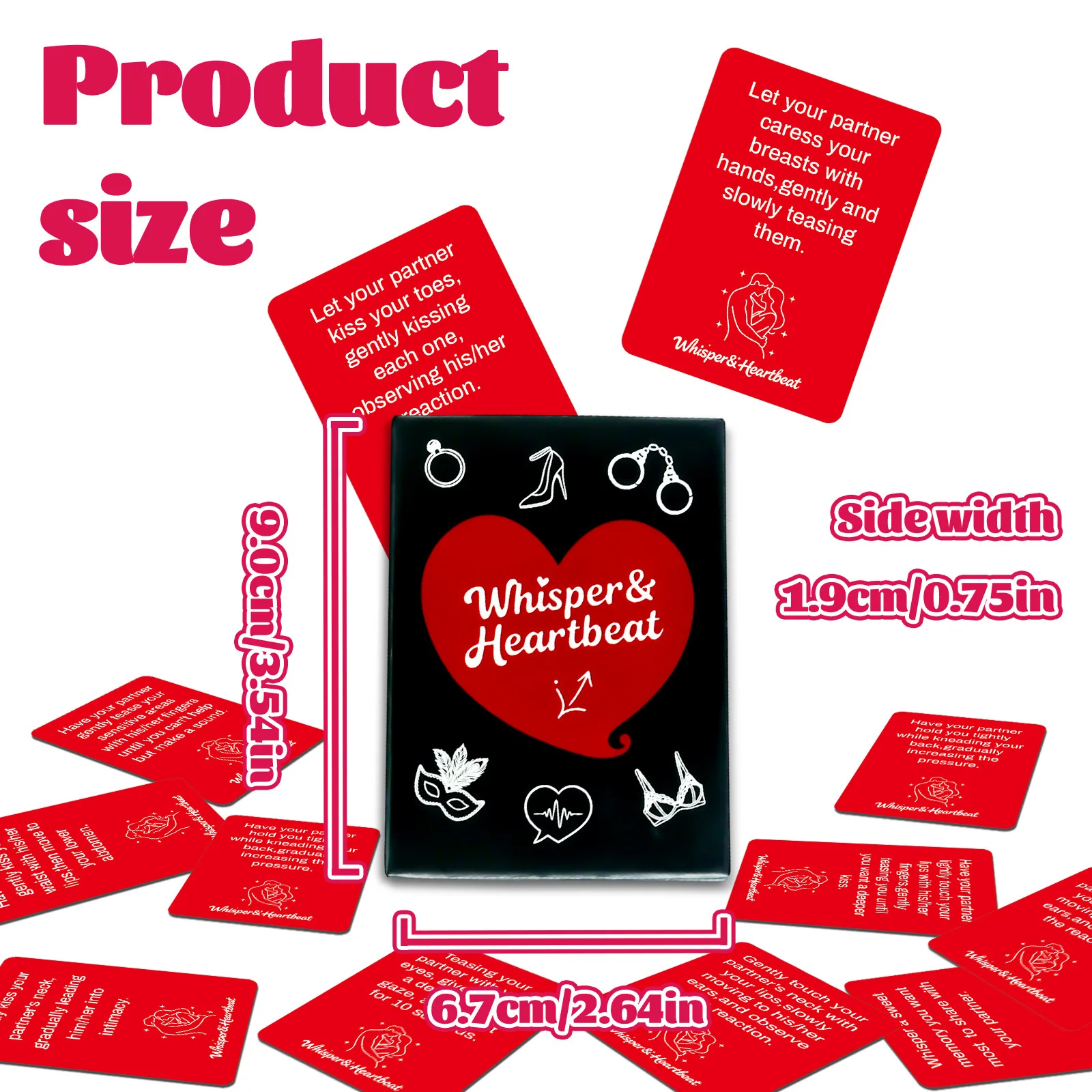 Set di giochi per l'intimità potabile per coppie da 50 carte, carte da sfida da 8,9x6,4 cm, perfetti per appuntamenti, divertimento in camera da letto e feste per adulti