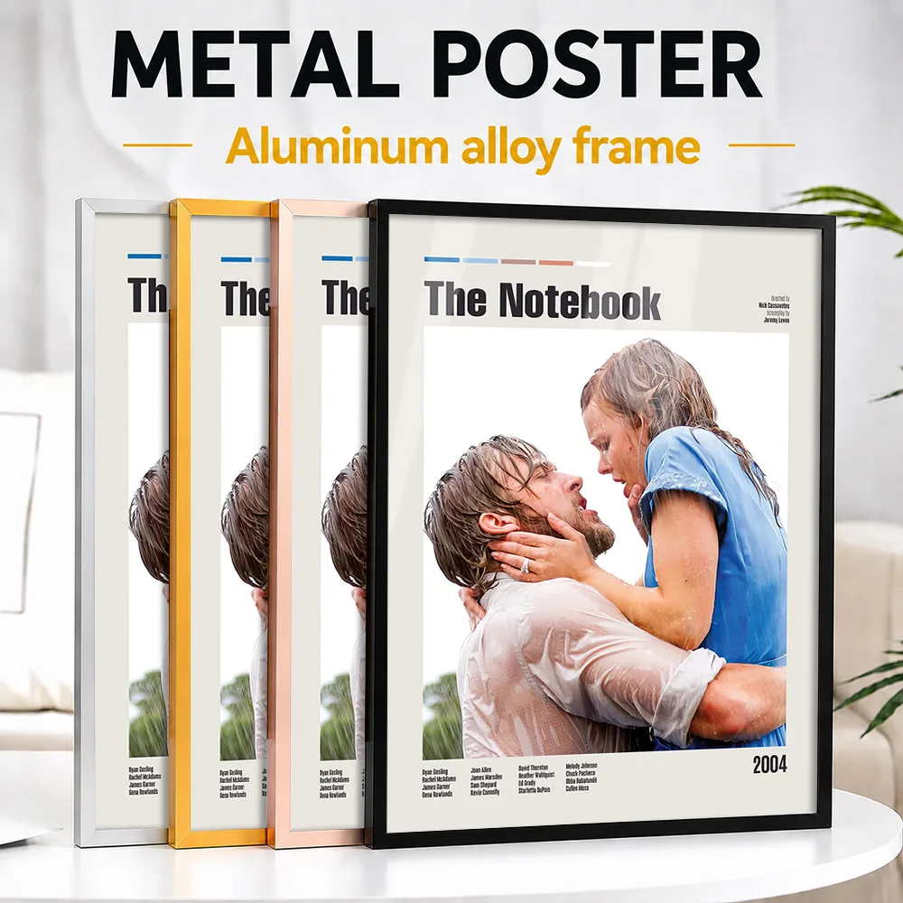 The Notebook Movie Framed Metal Poster Personalized Screen Tribute Wall Art Perfect In Entertainment Lounge For Story Lovers