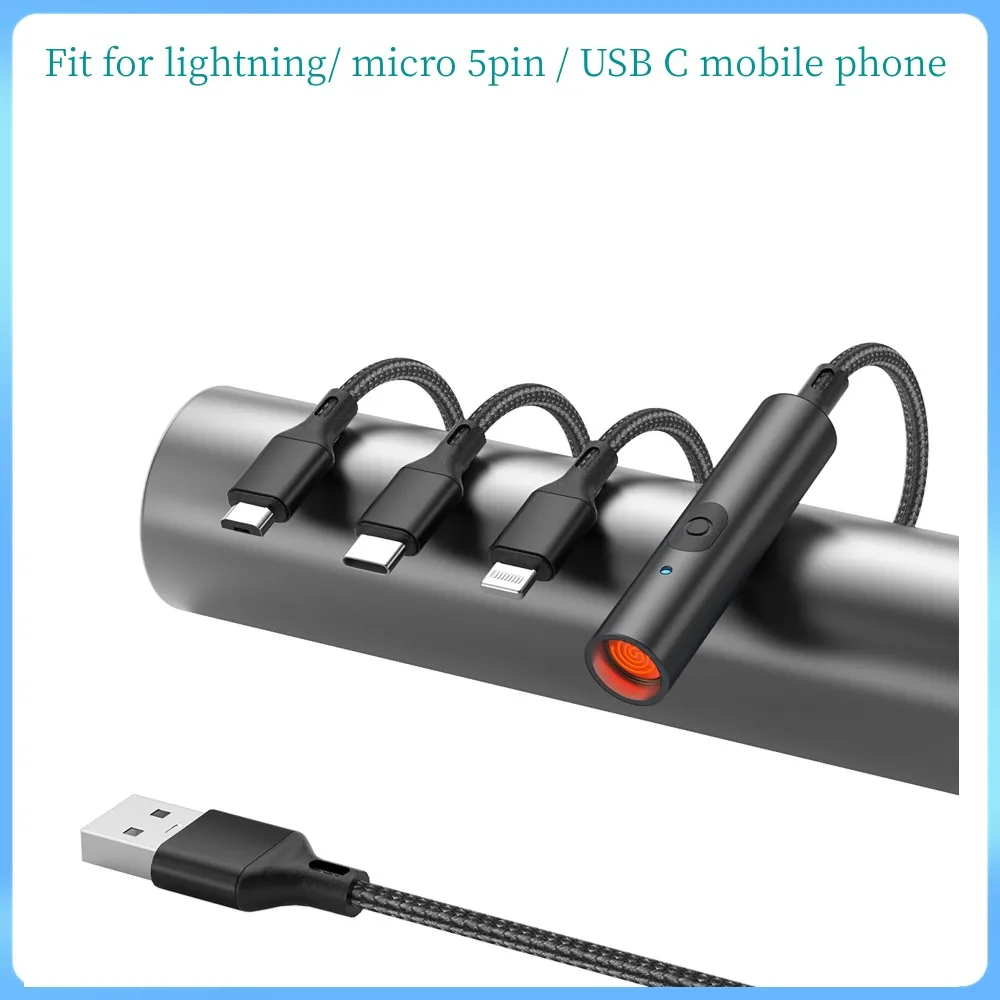 4 in 1 Multi fast Charging Cable Universal Multiple  Charging Cord  With Cigar Lighter Type C ios micro USB Port