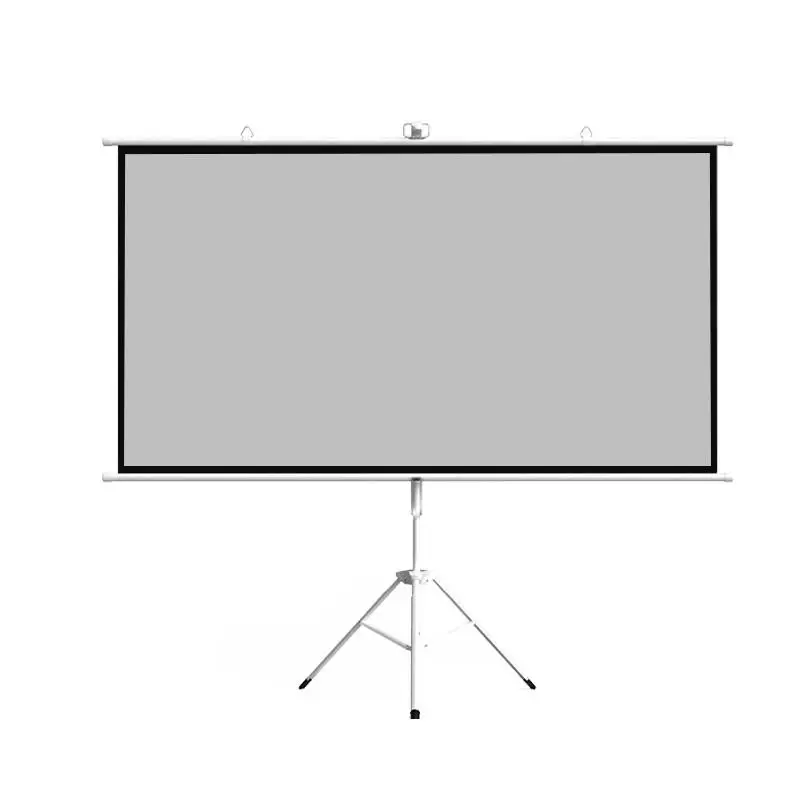 84-Inch Portable Tripod Drop-Down Outdoor Indoor Matte White Projector Screen with Stand