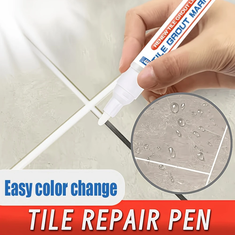 KJM Upgraded Office White Marker Pen - Ceramic Joint Repair, Suitable for Joints in Office Desks, Ceramics, Bathtubs And Showers