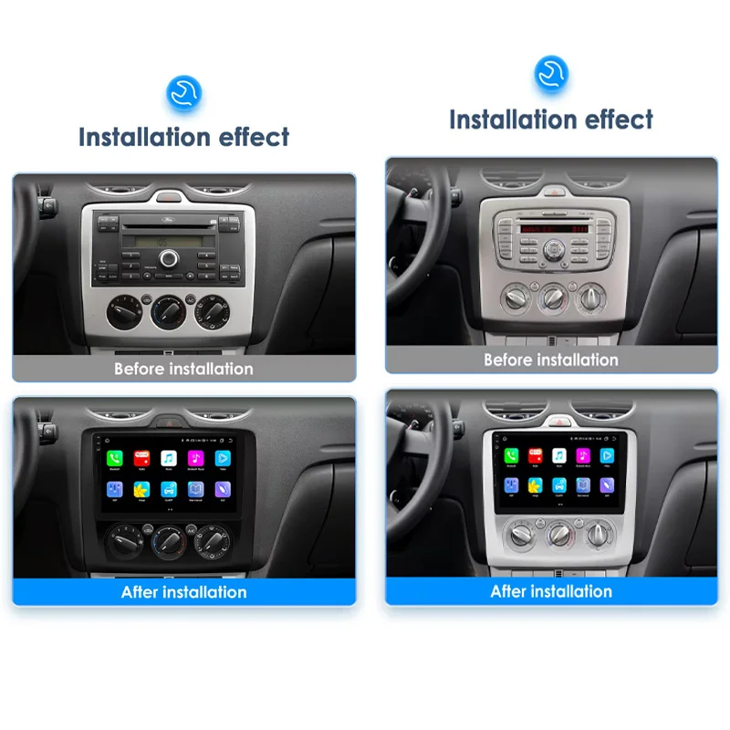 9 "2din Android Auto Radio Für Ford Focus Mk2 MK3 2004-2011 Carplay Player Radio WIFI GPS Navigation FM/RDS Multimedia Player