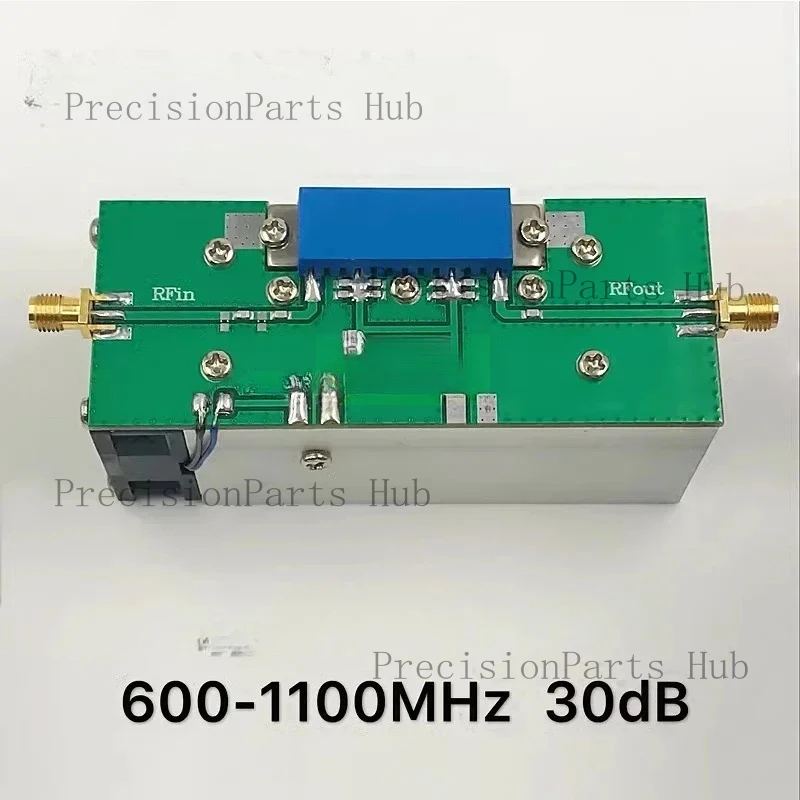 Rf power amplifier 600-1100MHz Gain=30dB, Pout=8W
