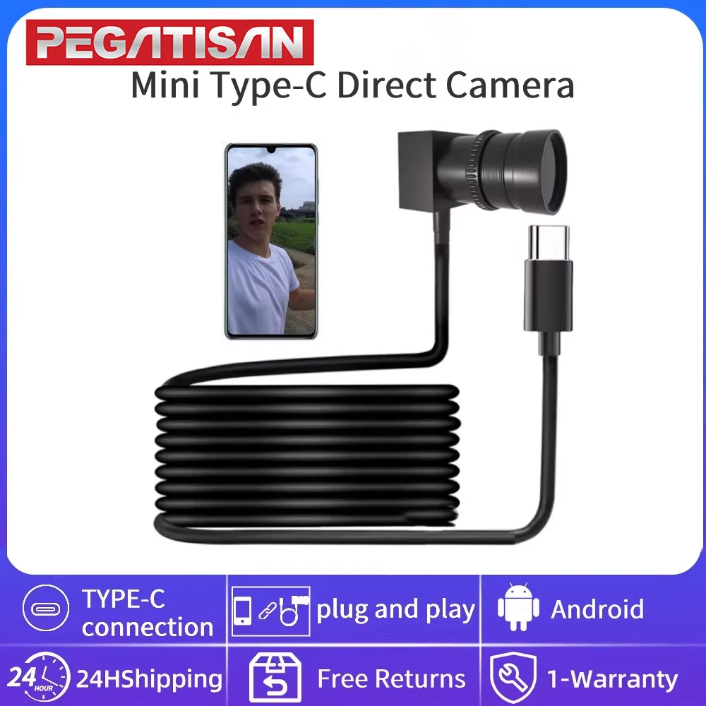 

1080P Mini Type-C Video Camera for Android Plug & Play Camera Compact & Portable Wide Angle Handheld Small Recorder Camera