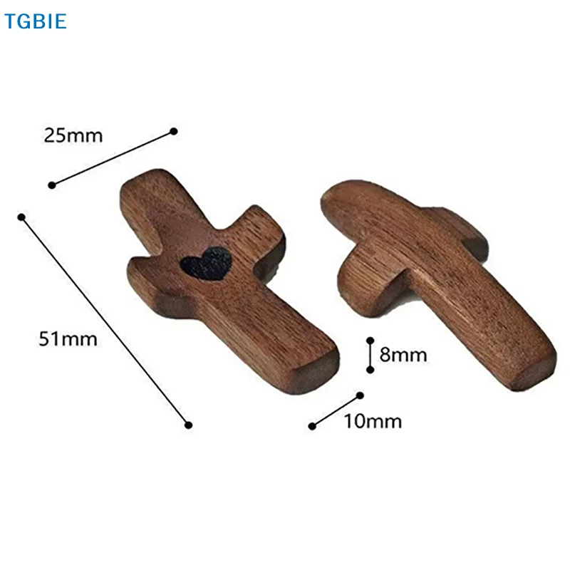 

[TL]【TL】3pcs Cross My Heart Encouragement Gift Handheld Wooden Cross With Epoxy Heart To Carry In Pocket Emotional Support