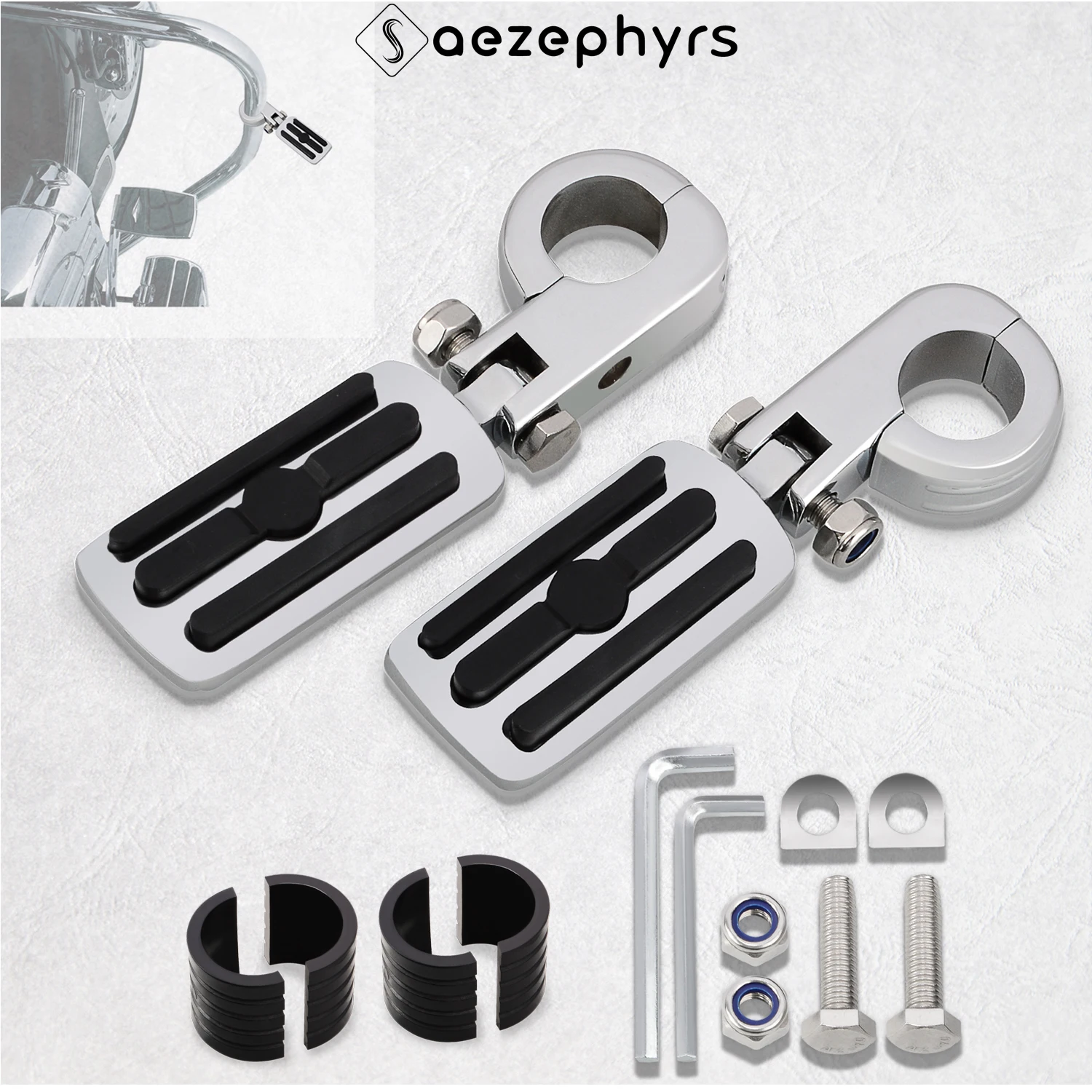 

Motorcycle 1" 1.25" Highway Clamp Footrest Accessories For Honda Kawasaki Harley Touring Softail Electra Glide Springer Fat Boy