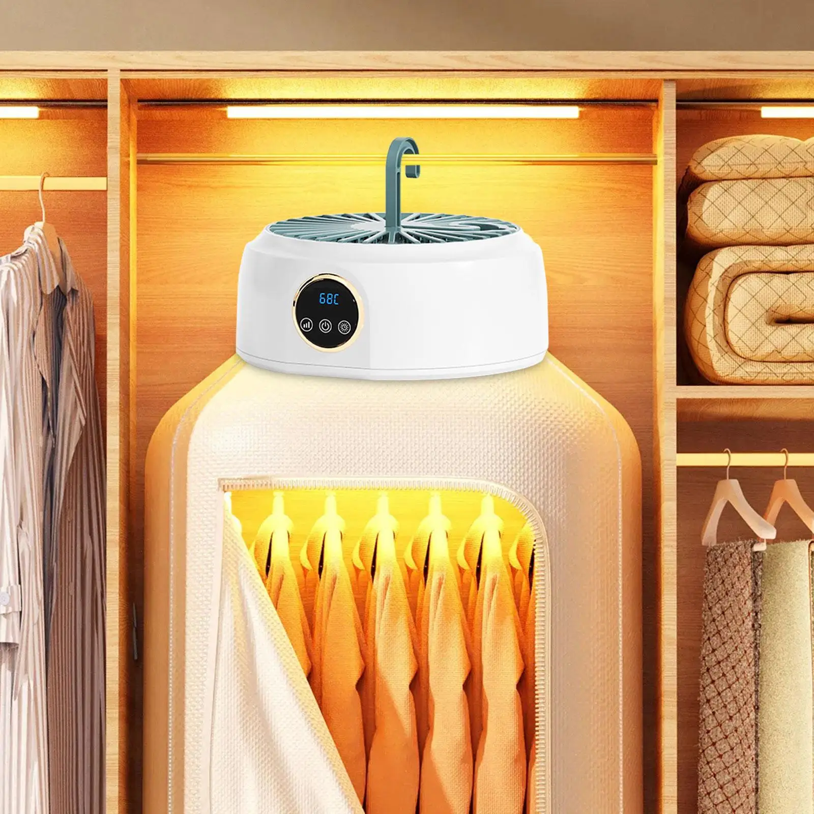 Electric Dryer Machine Mini Dryer Machine US Plug Smart Foldable Heated Clothes Airer for Light Clothes Indoor Apartment Home