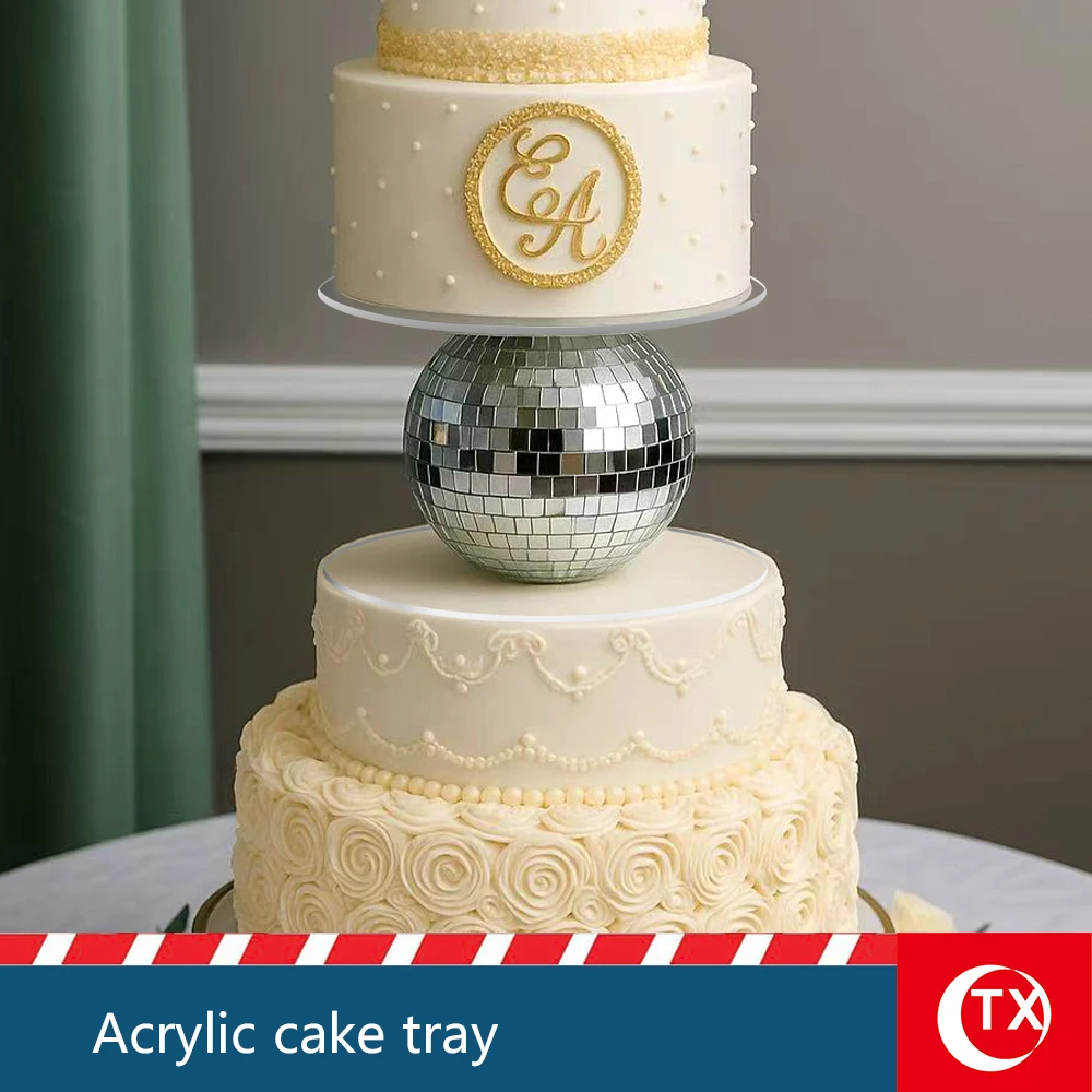 Mirror Disco Ball Acrylic Cake Stand