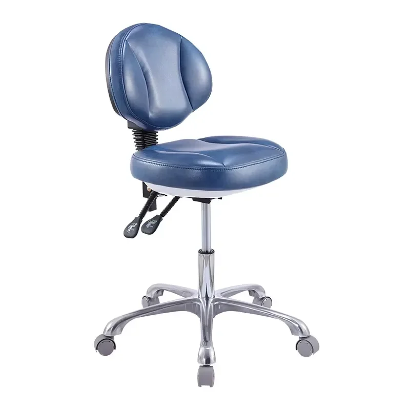 Adjustable Dental Assistant Stool Ergonomic Doctor Chair for Clinic Hospital Furniture Mobile Rolling Seat with Backrest