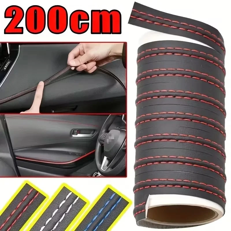 

Universal Car Moulding Trim Pu Leather DIY Braid Decorative Line Strip For Door Dashboard Sticker Car Interior Decor Accessories
