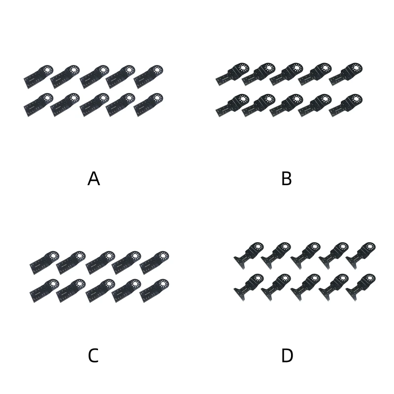 10pcs Fast Release Oscillating Sawblades set Precisions Crafted Sawblades Heavy Duty for Efficient Material Cutting