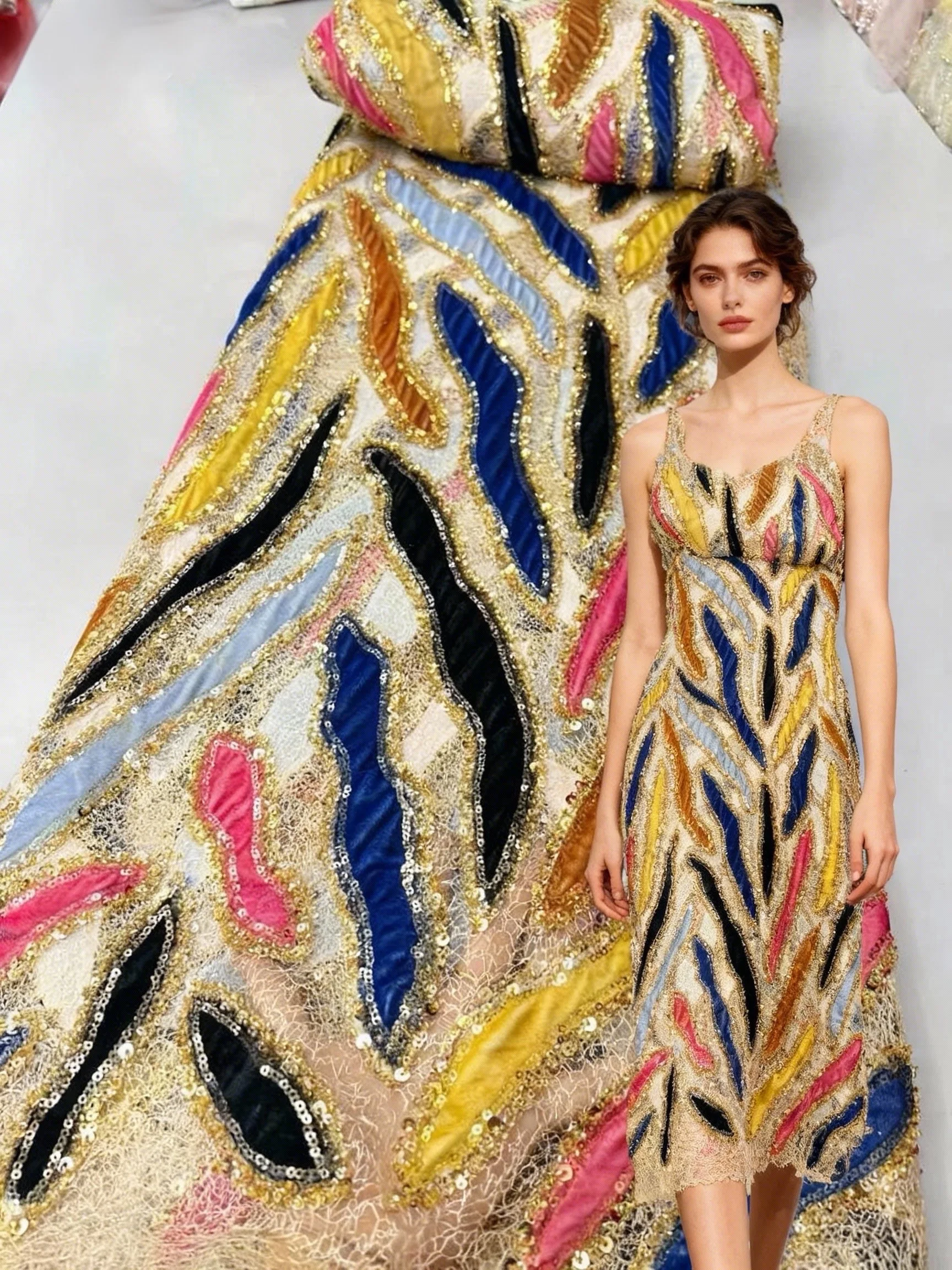 

Африканская кружевная ткань цвета фура 2026 с блестками, тюлевые вечерние платья для женщин, вышивка, модная ткань для французского жениха, ткань для шитья