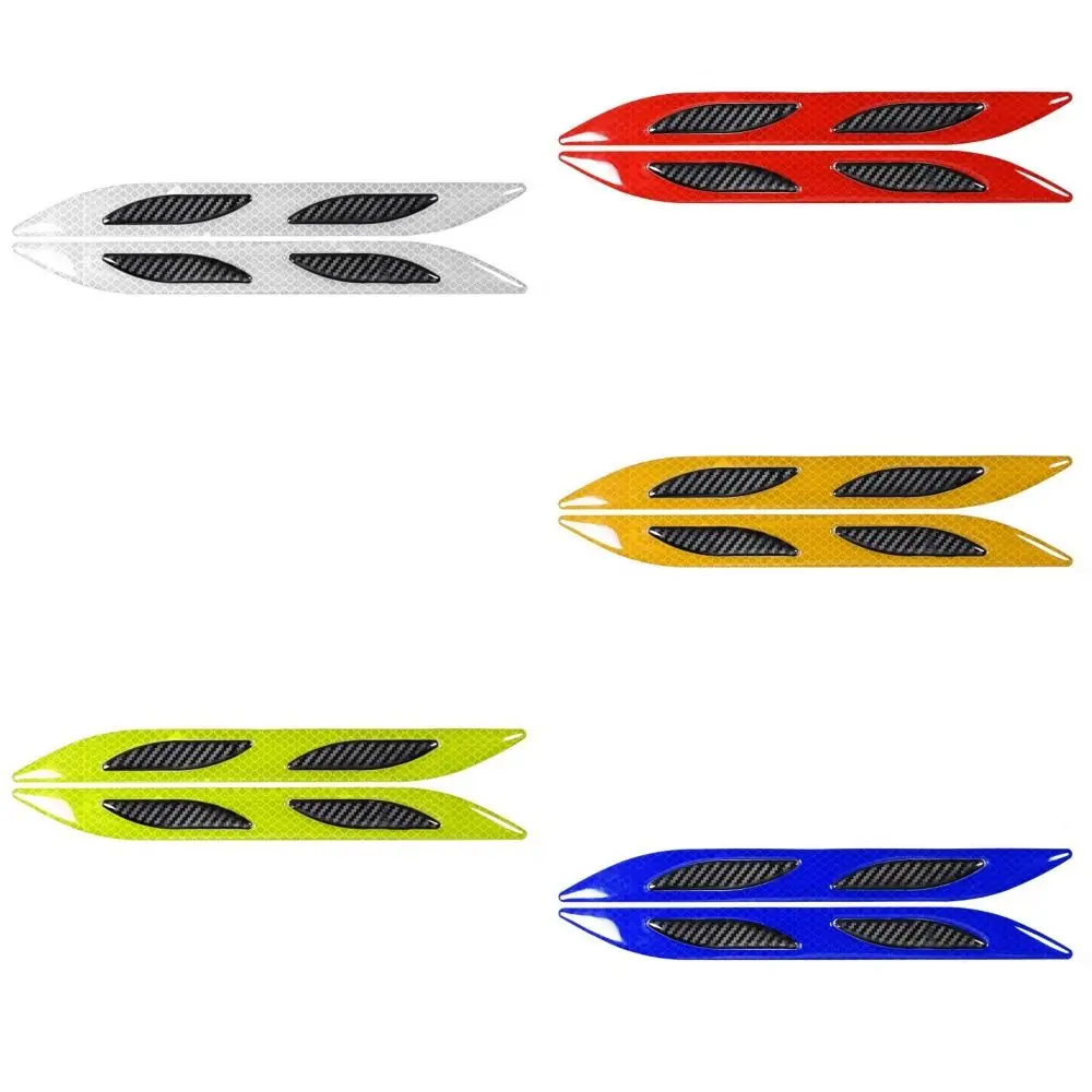 Multicolor Car Reflective Sticker Protective Universal Warning Stripe Stickers Night Visibility Carbon Fiber