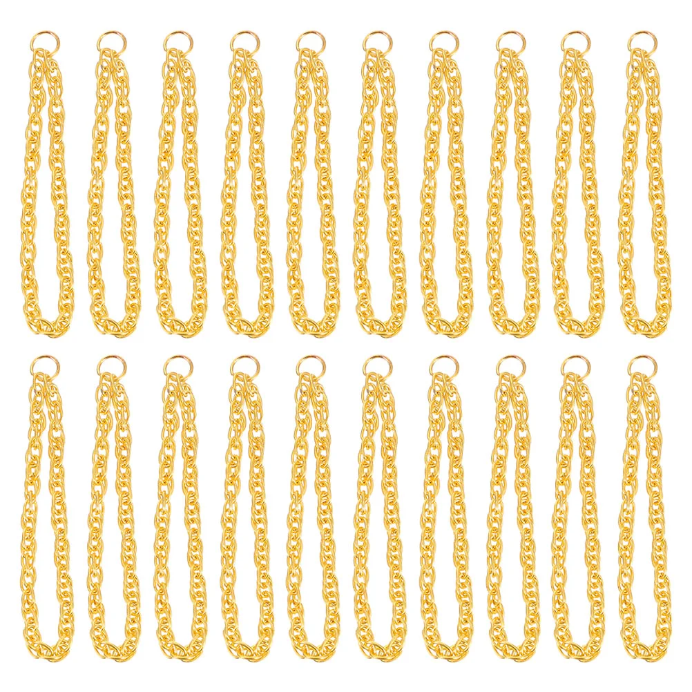 

50 Pcs Mini Gold Chain Dress up Necklace (No 8 Duck Chain) 50pcs Alloy Dolls Decors Baby Toy