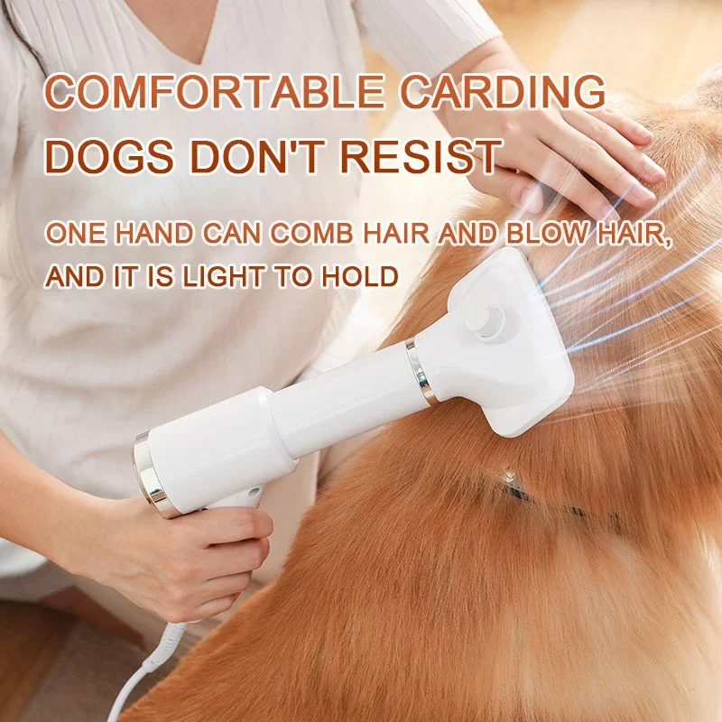 2 in 1 Pet Hair Dryer Low Noise Cat Dog Grooming Hair Dryer Comb Adjustable speed temperature Pet Dog Hair Brush Pet Supplies