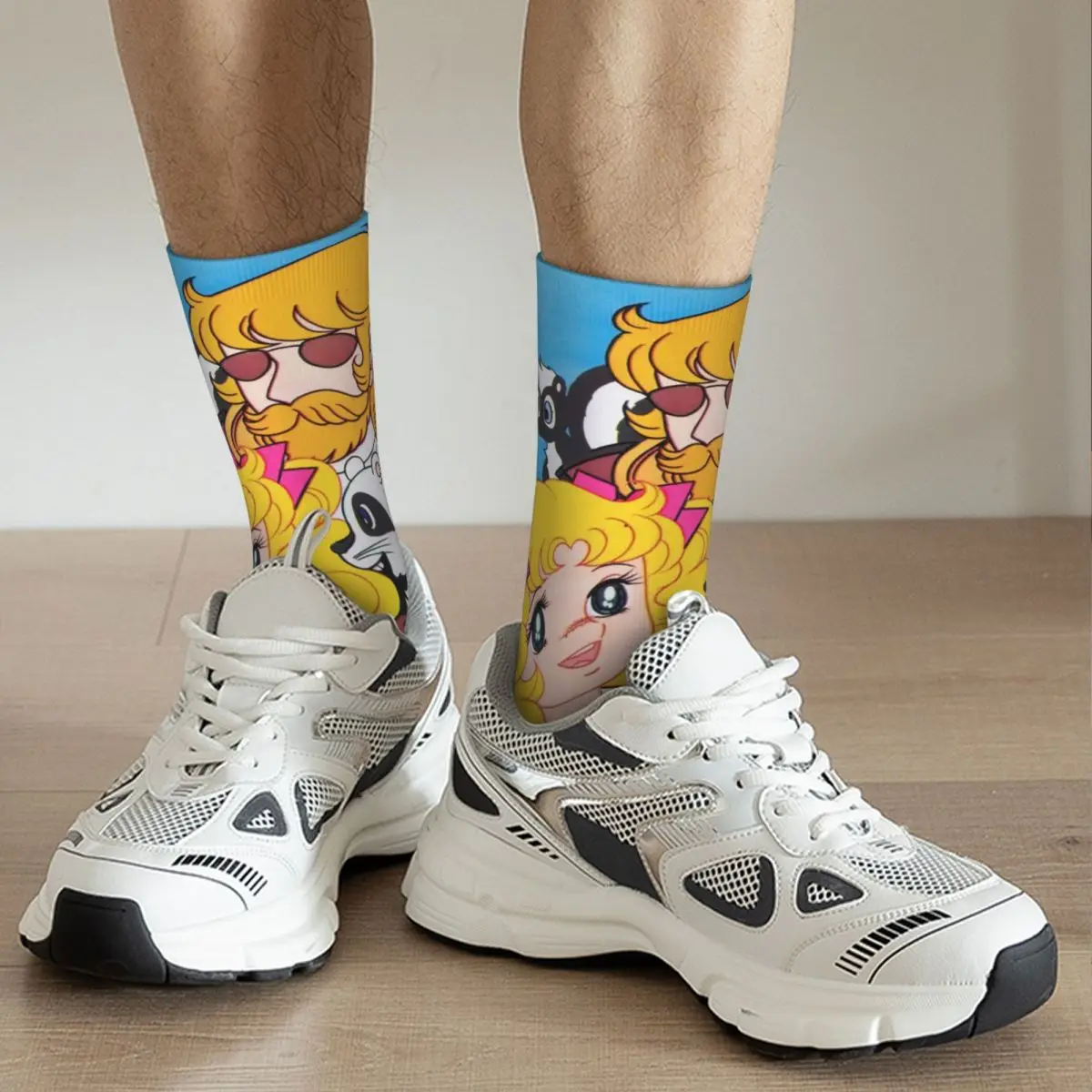 New Candy Candy Cartoon Socks Harajuku Super Soft Stockings All Season Long Socks for Unisex Valentine's Day Gifts