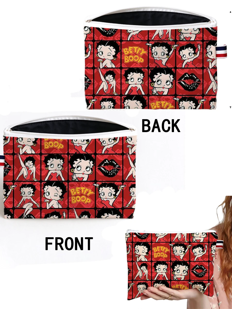 B-BETTY BOOP-P Makeup Bag Zipper Pouch - Durable, Fade-Resistant Cosmetic Bag, Gift for Friends, Travel Toiletry Organizer