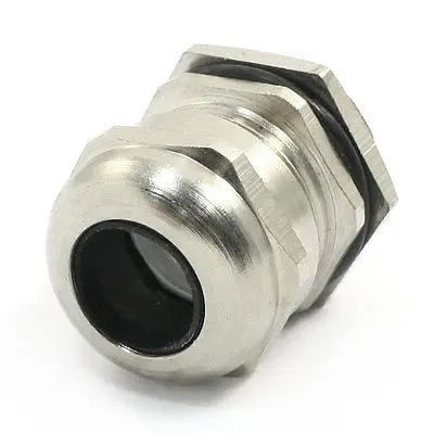 Silver Tone Metal M24 x 1.5 8-13mm Cable Gland Connector
