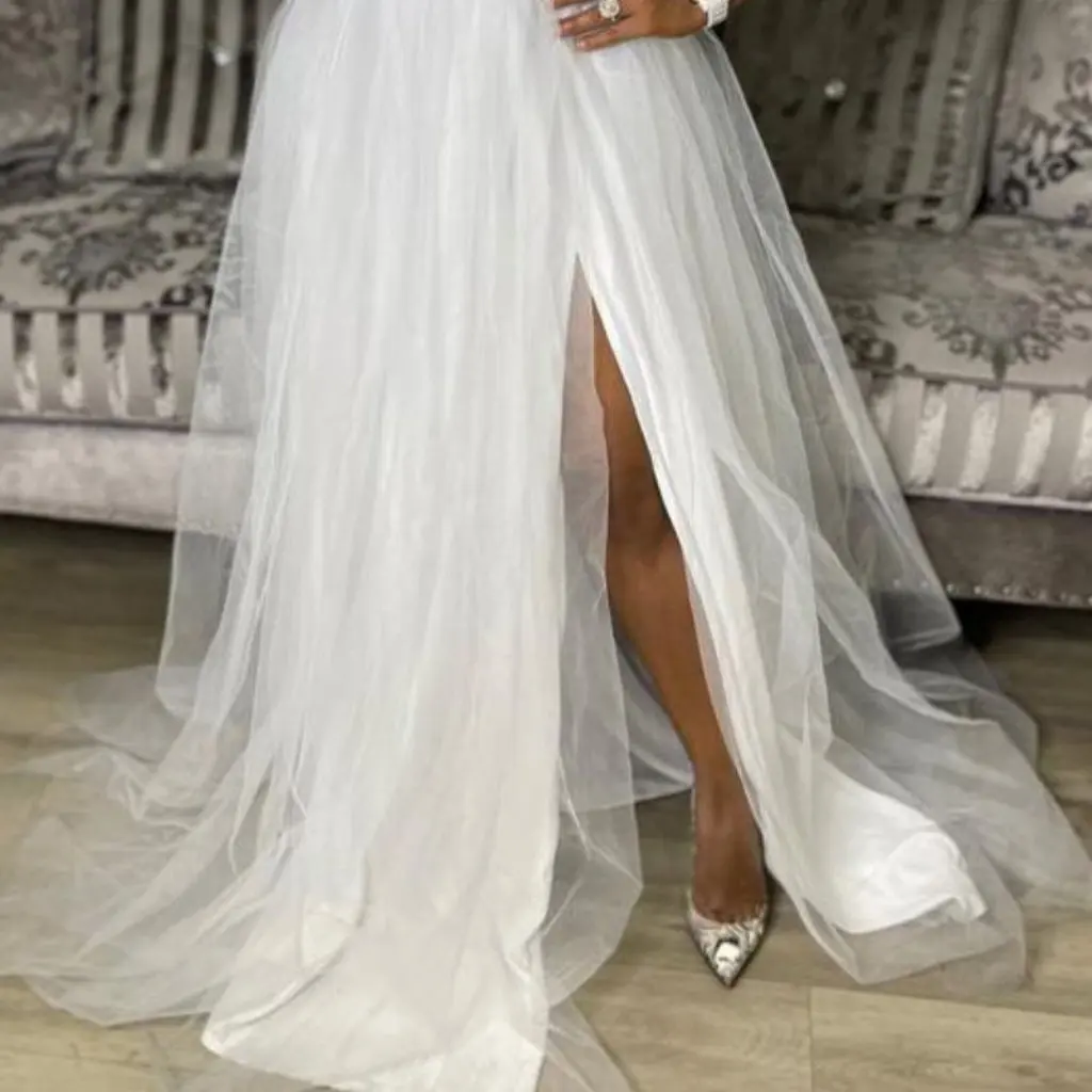 

Spring Summer plus Size Women's Loose Swing Dress Mesh European American Style Commuter Clothing Large Size Women's Fashion