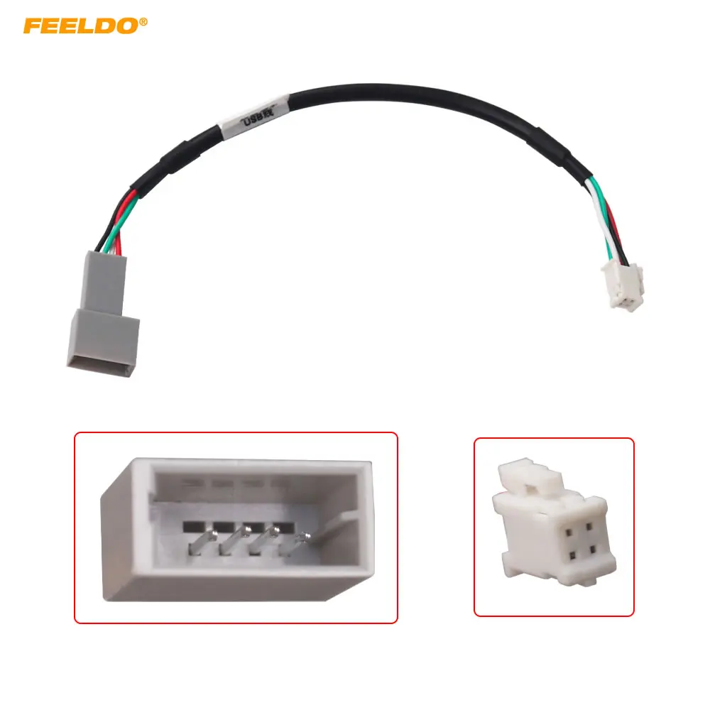 FEELDO Car Audio Input Media Data Wire Original Plug 4Pin Car USB Adapter For Peugeot USB Cable Adapter #HQ7050