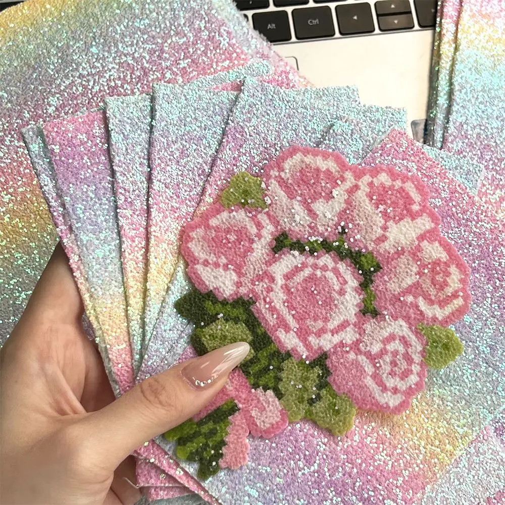 5/10Pcs Fuse Beads Rainbow Glitter Baking Cloth Shining DIY Heat Resistant Ironing Sheets Heatproof Reusable Iron-on Mat