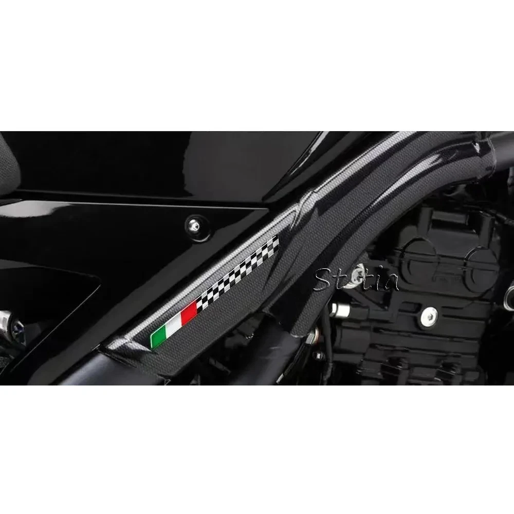 For DUCATI VESPA Gts 300 Gtv RA LX Sprint Flag Sticker Motorcycle Waterproof Glue Drop Tri Color Flag of Italy Decorative Decal image 3