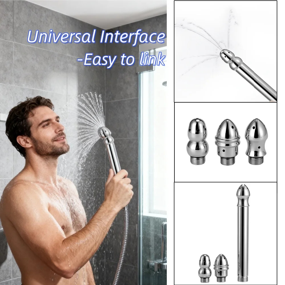 

4 Piece Handheld Showerhead with Porous Showerhead Set Detachable Design Suitable for Various Bathroom Fittings Easy To Install