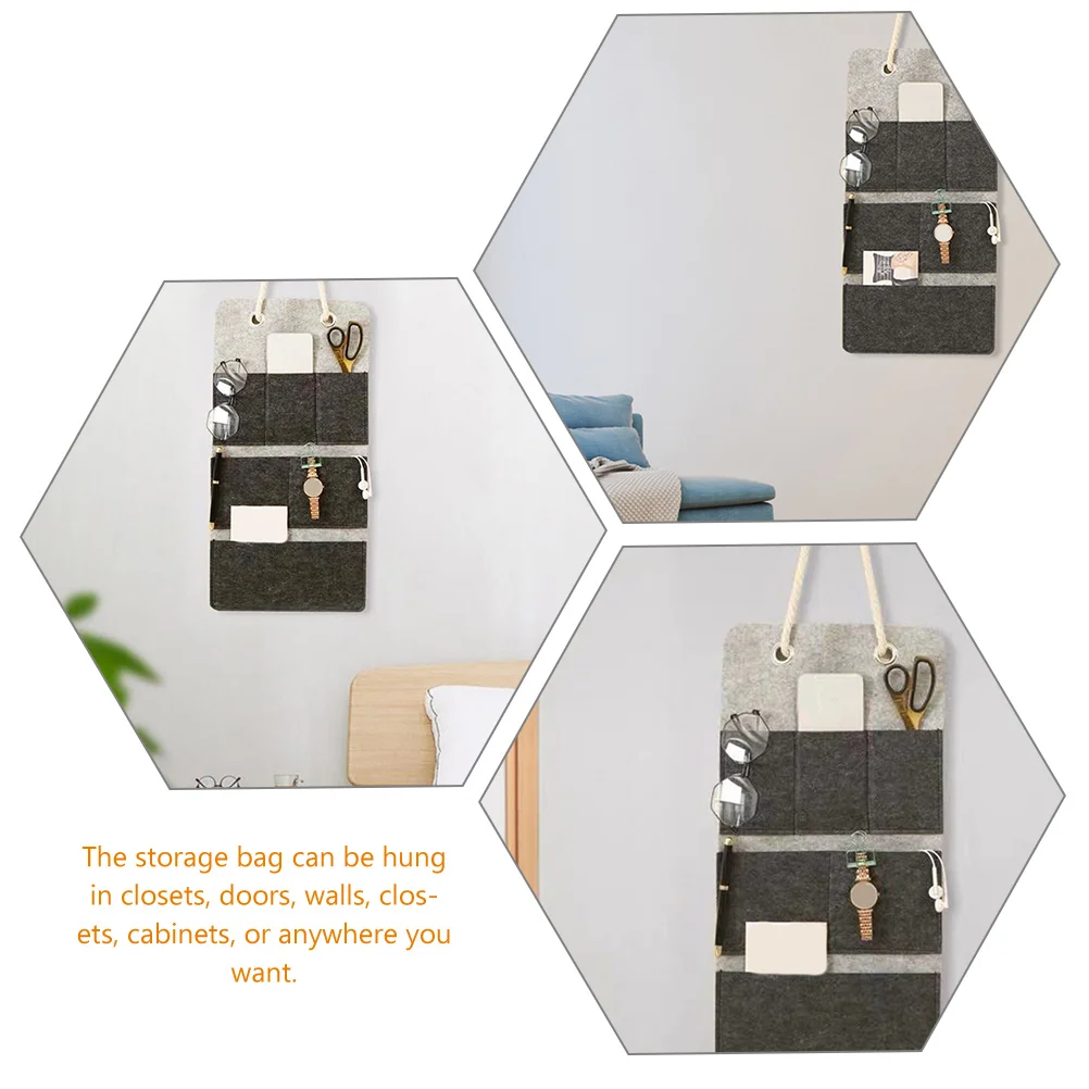 

Multifunctional Storage Organizer Bag Hanging Closet Pockets For Home Wall Door Bedroom Space Saving Fabric Shelf