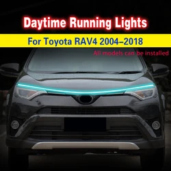 1Pcs DRL For Toyota RAV4 2004-2018 Universal Auto LED Daytime Running Light Waterproof Flexible Auto Decorative Atmosphere Lamps