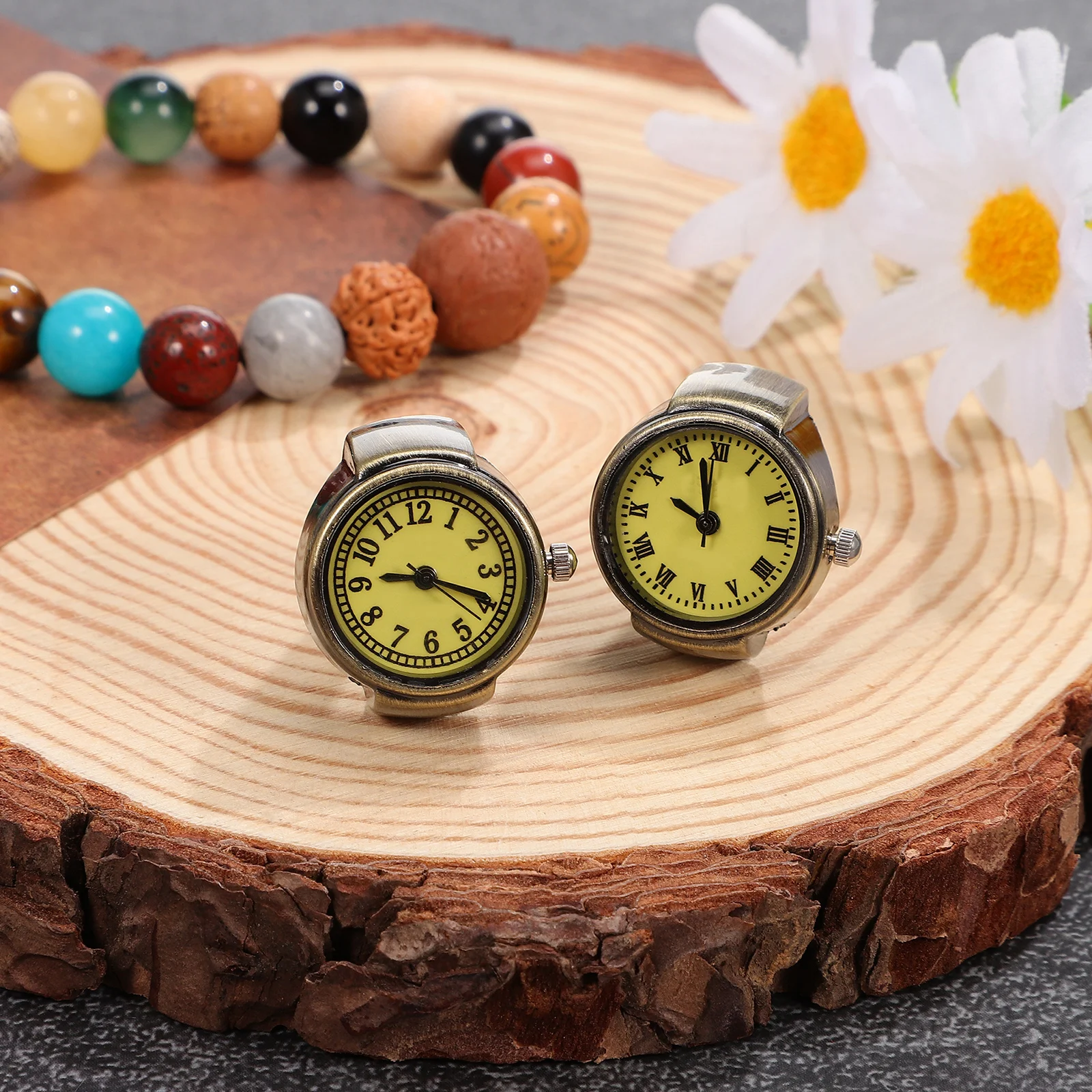 

Casual Finger Watch Vintage Ring Women Korean Version Golden Man Women's Watches