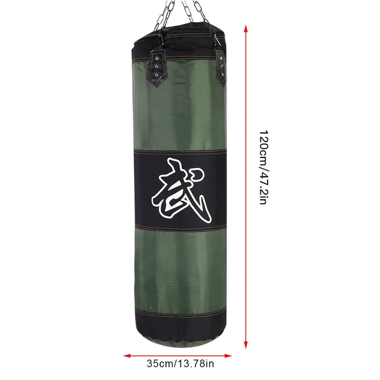 Heavy Duty Hanging Boxing Sandbag for Kickboxing, Karate Training – Includes Metal Chain and Carabiner