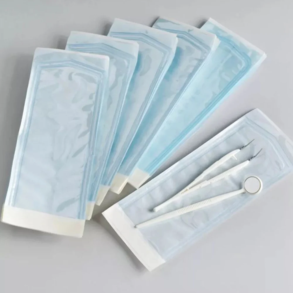 10pcs Disposable Self-sealing Sterilization Pouches Bag Tweezers nail tools Accessories Supplies Self-adhesive Clean Bags