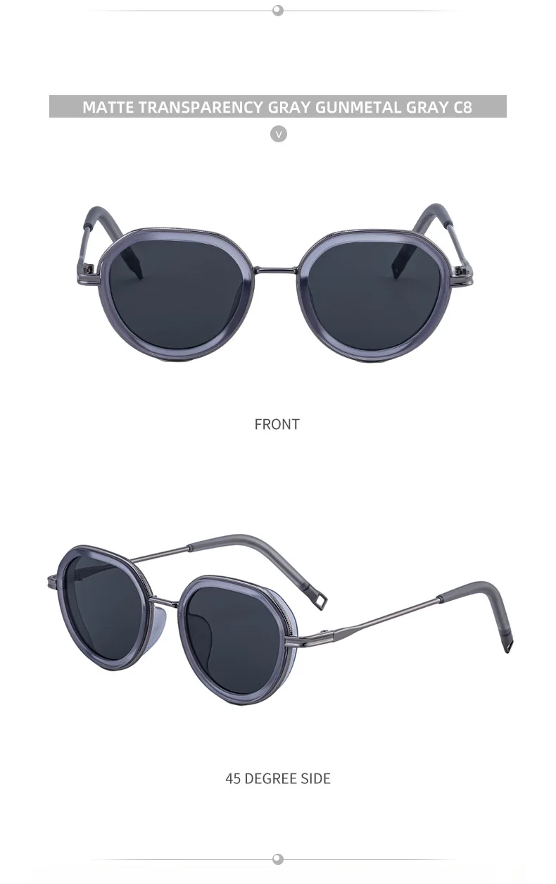 Runde Metallrahmen Punk-Sonnenbrille für Damen Vintage 2026 Luxus-Designer Sonnenbrillen Retro Elegante Schattierungen Modische Eyewear – Detail 18