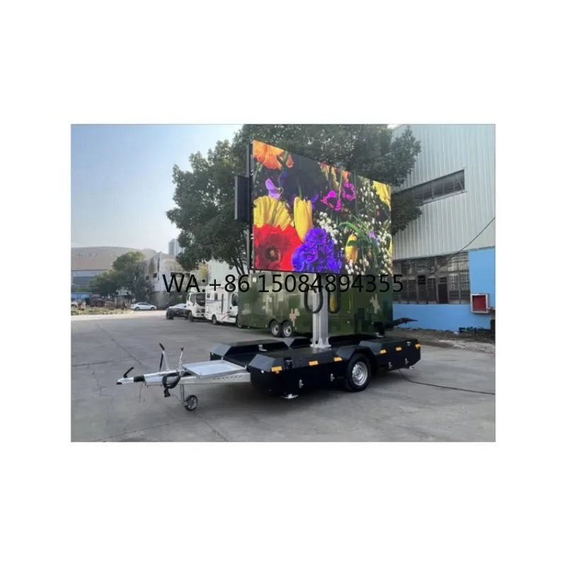 

New Style Outdoor LED Sign Screen Trailer Solar Panels Advertising Trailer HD LED Display
