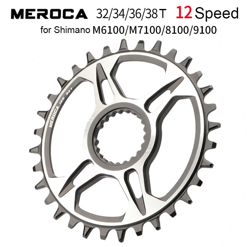 

MEROCA Chainring for Shimano Direct Mount 12S 12 Speed Round Crankset M6100 M9100 M9120 M8100 M8130 M7100 MT900 XTR SLX