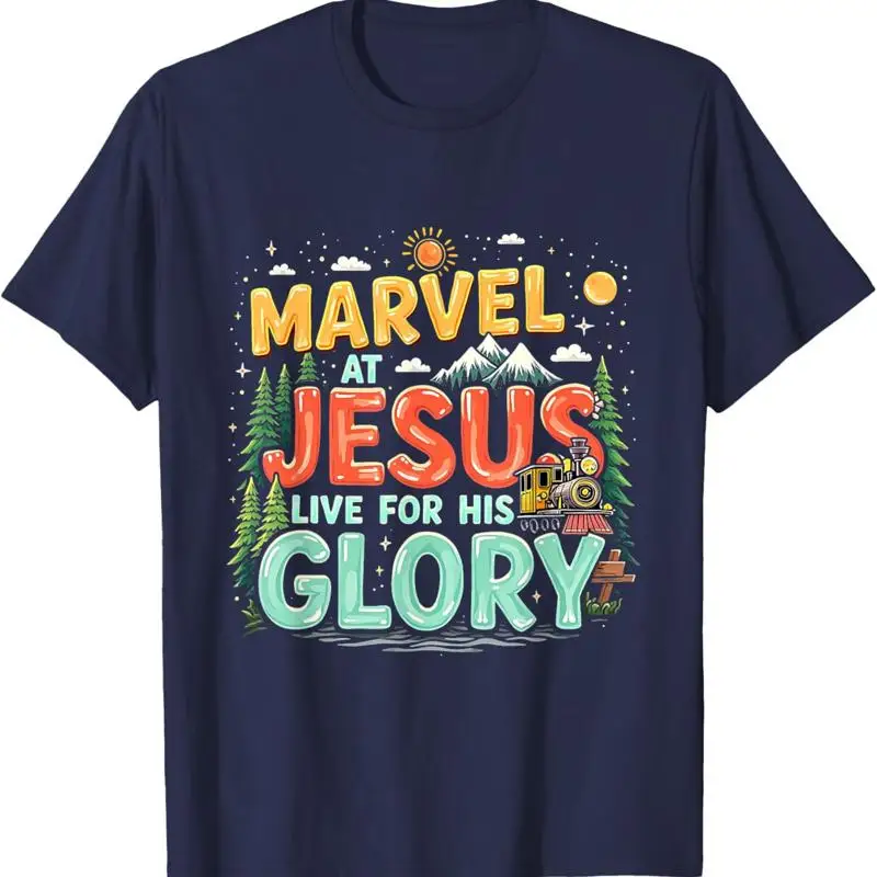 

Футболка True North Christian Camp Vbs 2025 His Glory Junction Train