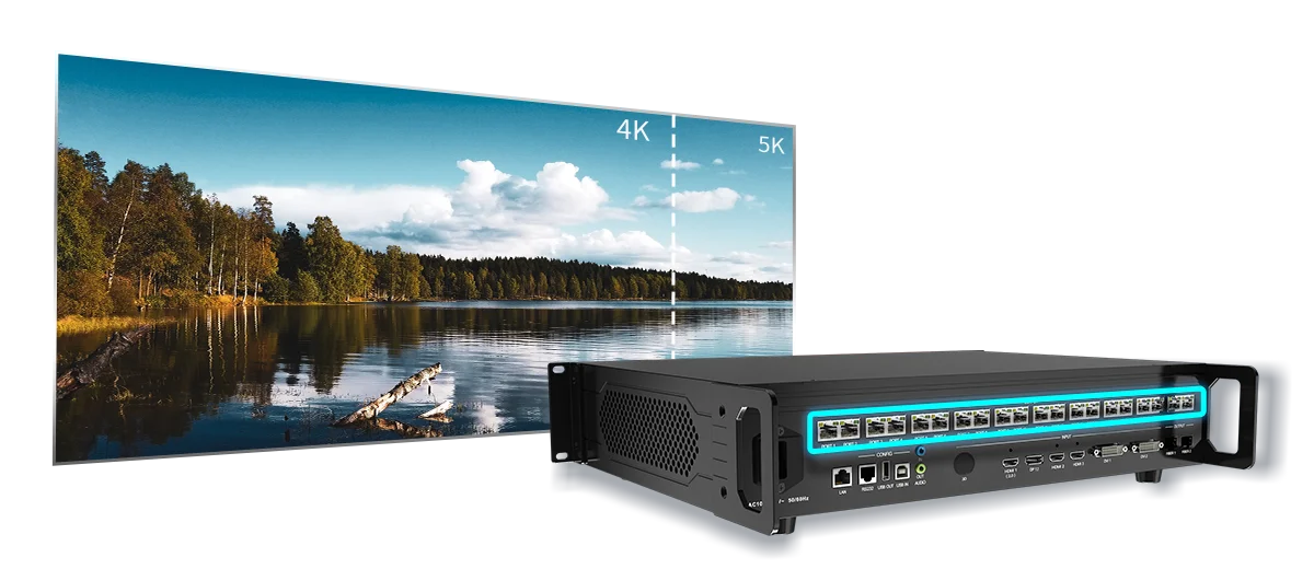 معالج LED ، سعة 13 مليون ، x x تكبير ، يدعم 6-شاشة Ultra 4K