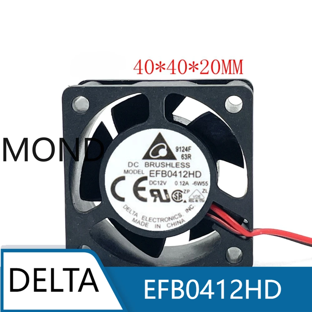 

EFB0412HD 4020 High Air Volume 12V 0.12A 4cm Silent Cooling Fan Delta Dual Ball Switch Fan