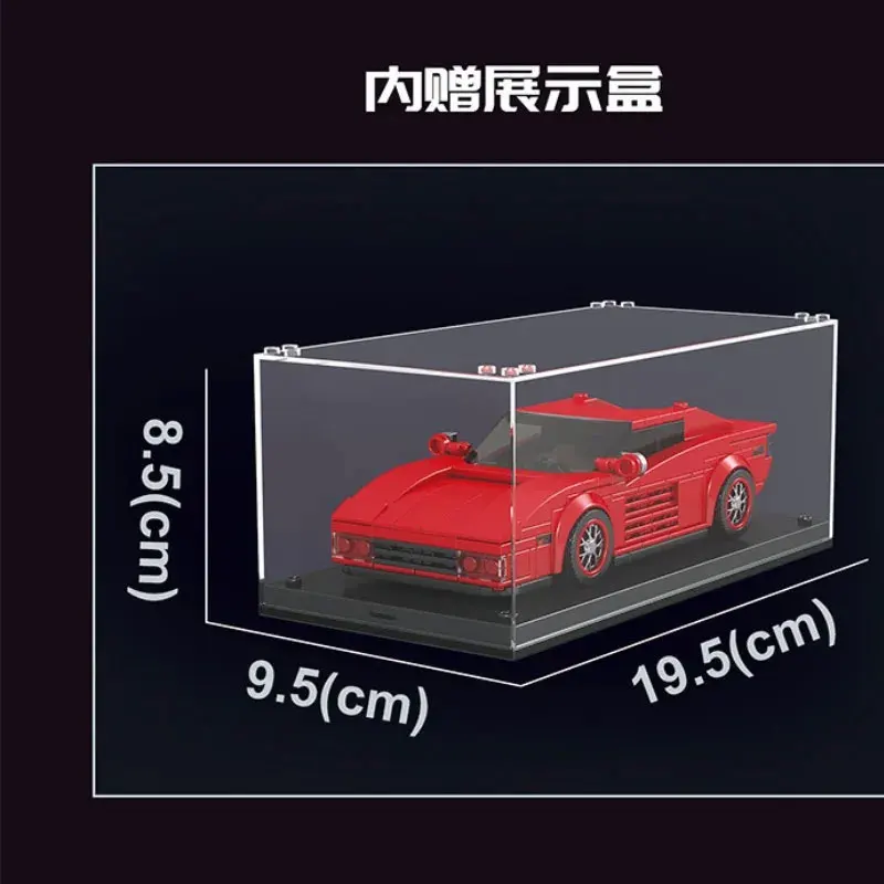 27012S 350 pièces Mini voiture série modèle blocs de construction briques voiture ensemble MOC technique bricolage jouet huit compartiments voiture présentoir ensemble