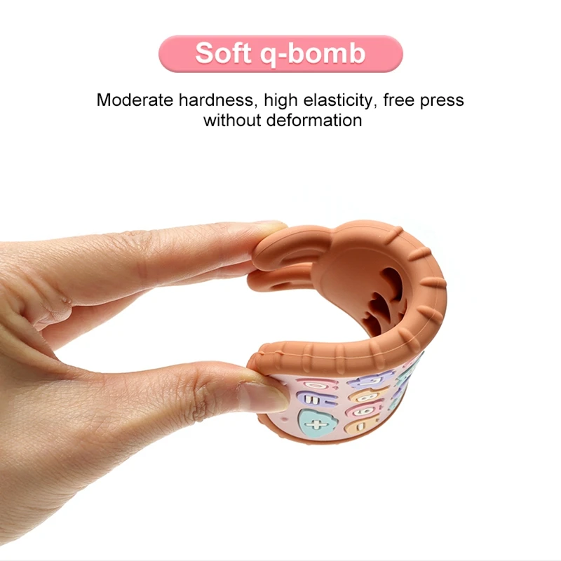 Silicone Baby Teether Toys Food Grade Silicone Mobilephone Rabbit Nursing Teething Toys For Newborn Teether Chew Toys Gift