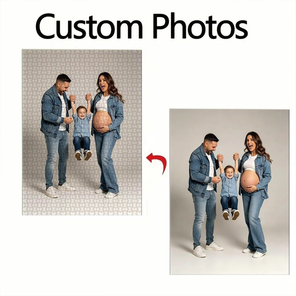 35/300/500/1041pcs Personalized Custom Photo Puzzle Older People Photos Jigsaw Gifts Family Educational Toys