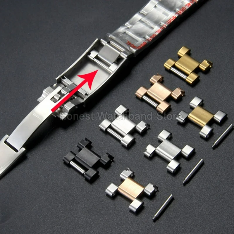9x16mm Dual Pin Hole Metal Fitting End Tail Link for Rolex Cosmograph Daytona Submariner GMT-Master Electroplated Protective