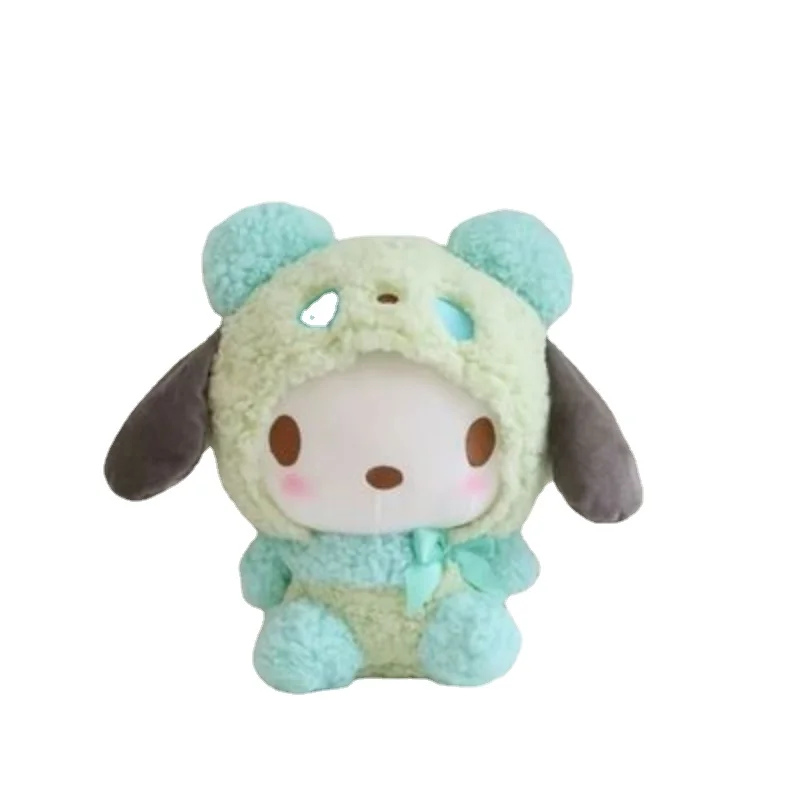 Süße Sanrio Plüsch puppe in eine Panda puppe umgewandelt meine Melodie Cinna moroll Hallo Kitty Kulomi Plüschtiere Geschenke für Kinder Mädchen